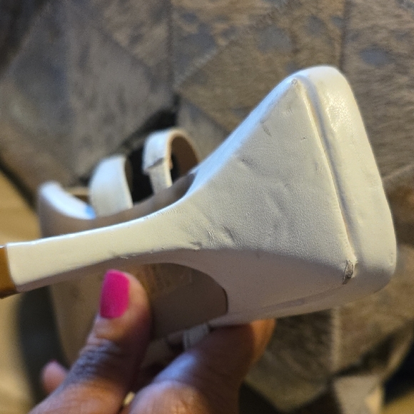 BCBGeneration Cream Strappy Heels - Picture 7 of 10